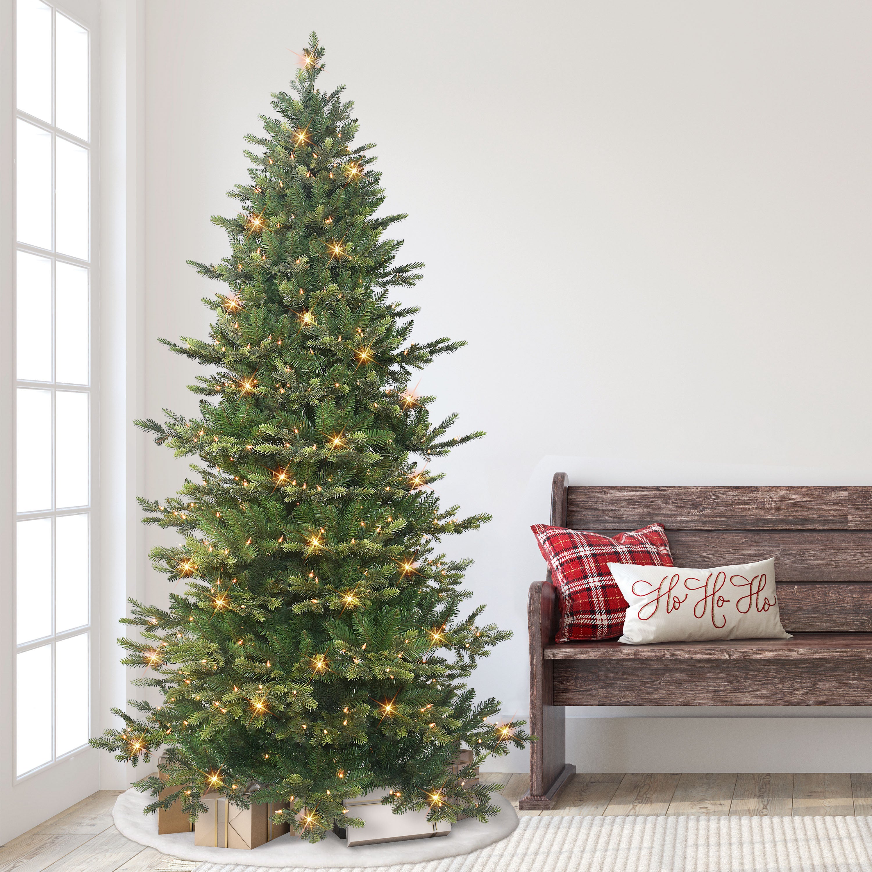 7.5ft Pre-lit Slim Royal Majestic Douglas Fir Downswept Christmas Tree
